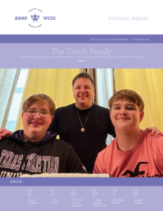 The Couch family on cover of spring newsletter